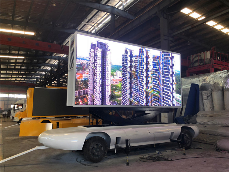 tamaño del módulo del remolque 192*192m m de la publicidad de 220V LED, remolque de la cartelera de Digitaces del Doble-árbol