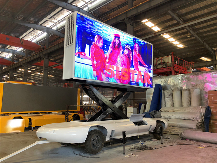 tamaño del módulo del remolque 192*192m m de la publicidad de 220V LED, remolque de la cartelera de Digitaces del Doble-árbol