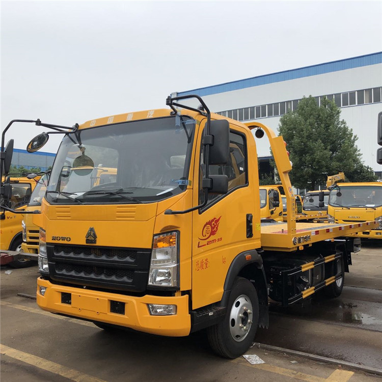 Sinotruk HOWO rueda detrás a Tow Truck 95km/H, 4X2 plano de poca potencia hidráulico Tow Truck