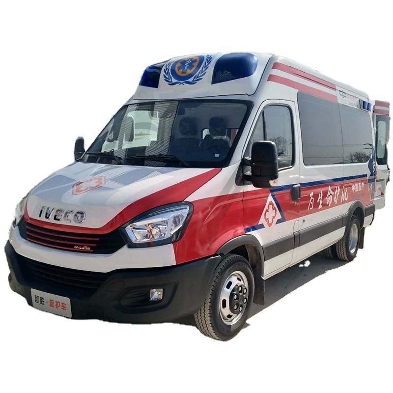 Ambulancias de emergencia LHD/RHD con neumáticos de conducción 195/75R16LT Vehículo de ambulancia tipo 4x2 para la venta