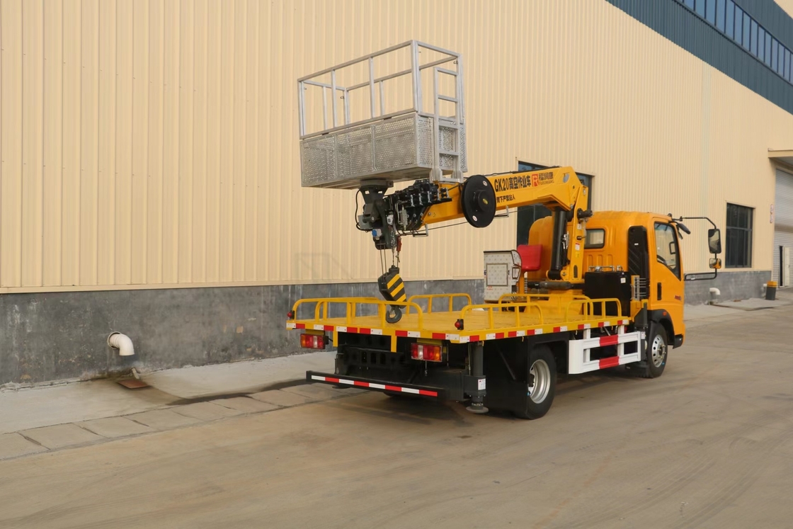Camión de plataforma aérea telescópica de 21 metros HOWO Marca Boom Lift Cherry Picker Camión