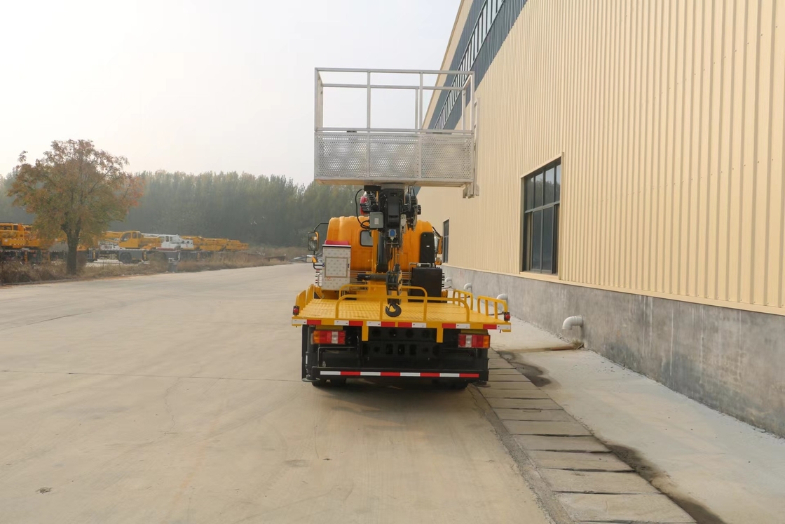 Camión de plataforma aérea telescópica de 21 metros HOWO Marca Boom Lift Cherry Picker Camión