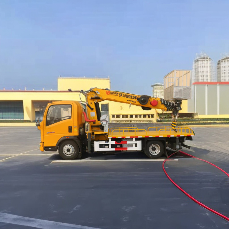 4955kg Peso 4x2 Conducción de la plataforma de trabajo aéreo Camión con 21M Telescopic boom