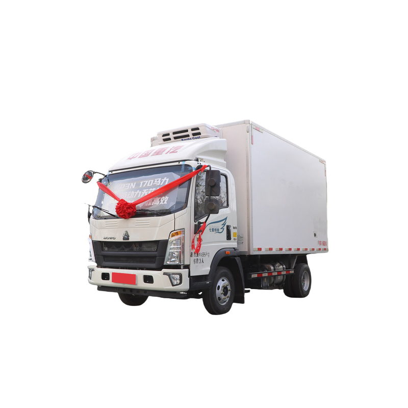 Sinotruk Howo Pequeño camión de caja frigorífica 95km/h 130hp 5 toneladas Mini camión refrigerado