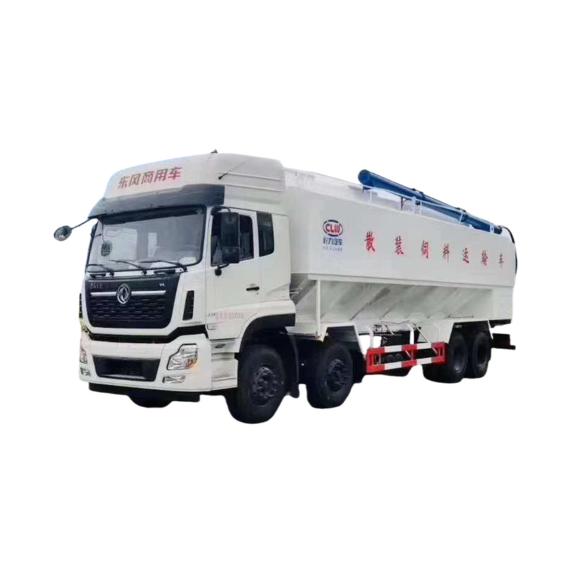 Camión de transporte de alimentos para animales de Dongfeng 7700*2500*3550mm Euro 5 Camión de descarga de piensos a granel