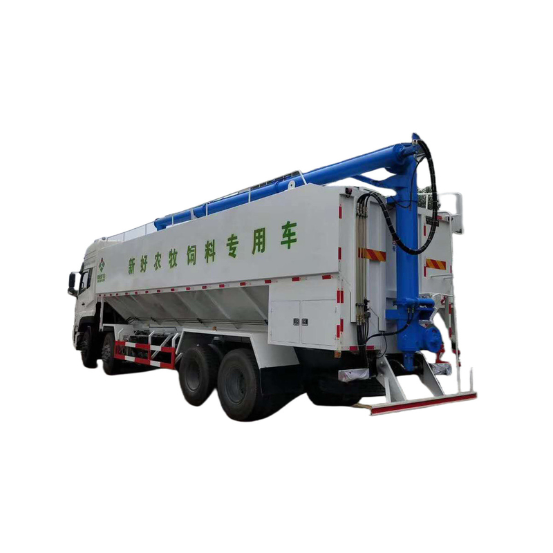 Camión de transporte de alimentos para animales de Dongfeng 7700*2500*3550mm Euro 5 Camión de descarga de piensos a granel
