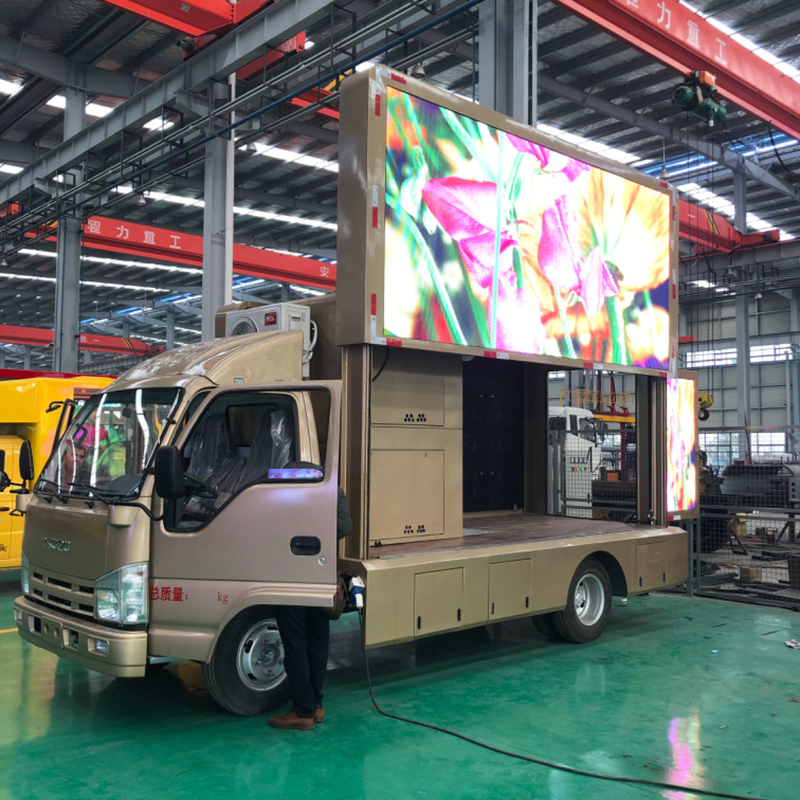 Isuzu 4×2 P6 Digital LED Billboard Camión 192*192mm 3 lados Alto brillo