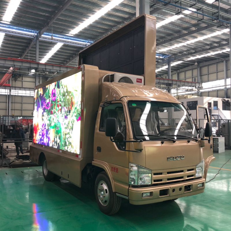 Isuzu 4×2 P6 Digital LED Billboard Camión 192*192mm 3 lados Alto brillo