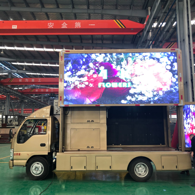 Isuzu 4×2 P6 Digital LED Billboard Camión 192*192mm 3 lados Alto brillo