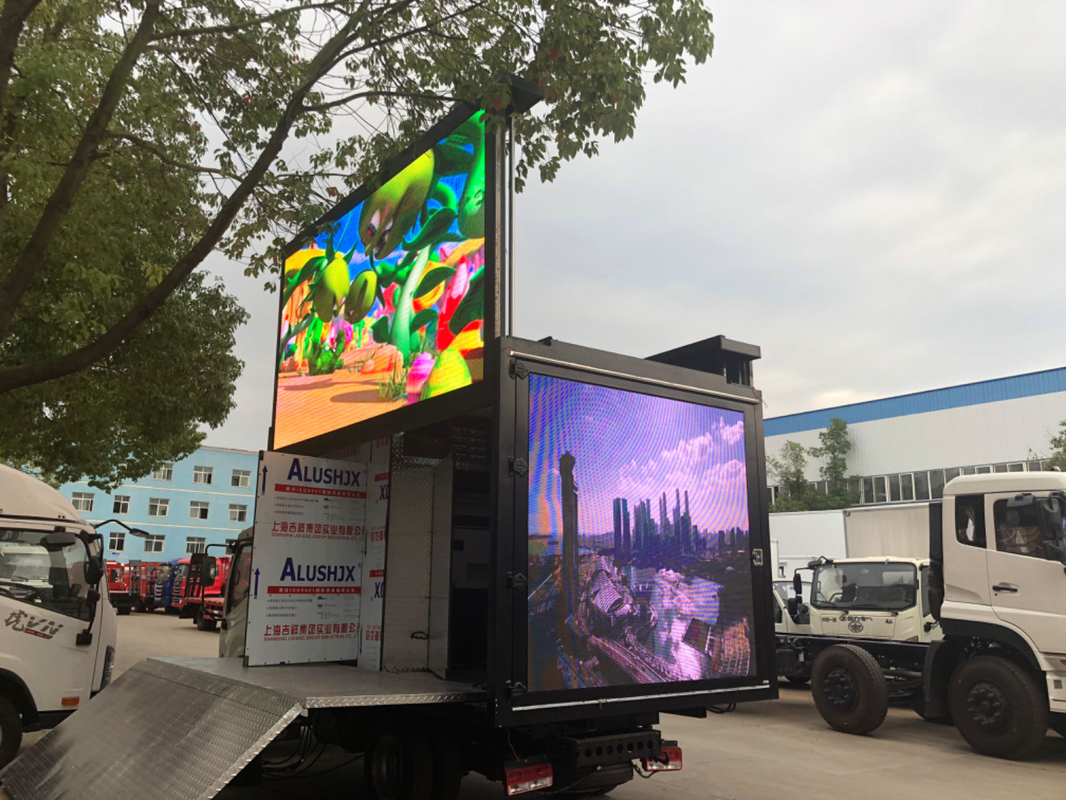 P3 P4 Fuera de agua Inmovible Led Video Truck / Remolque / Van Mobile Publicidad Digital Led Cartelera