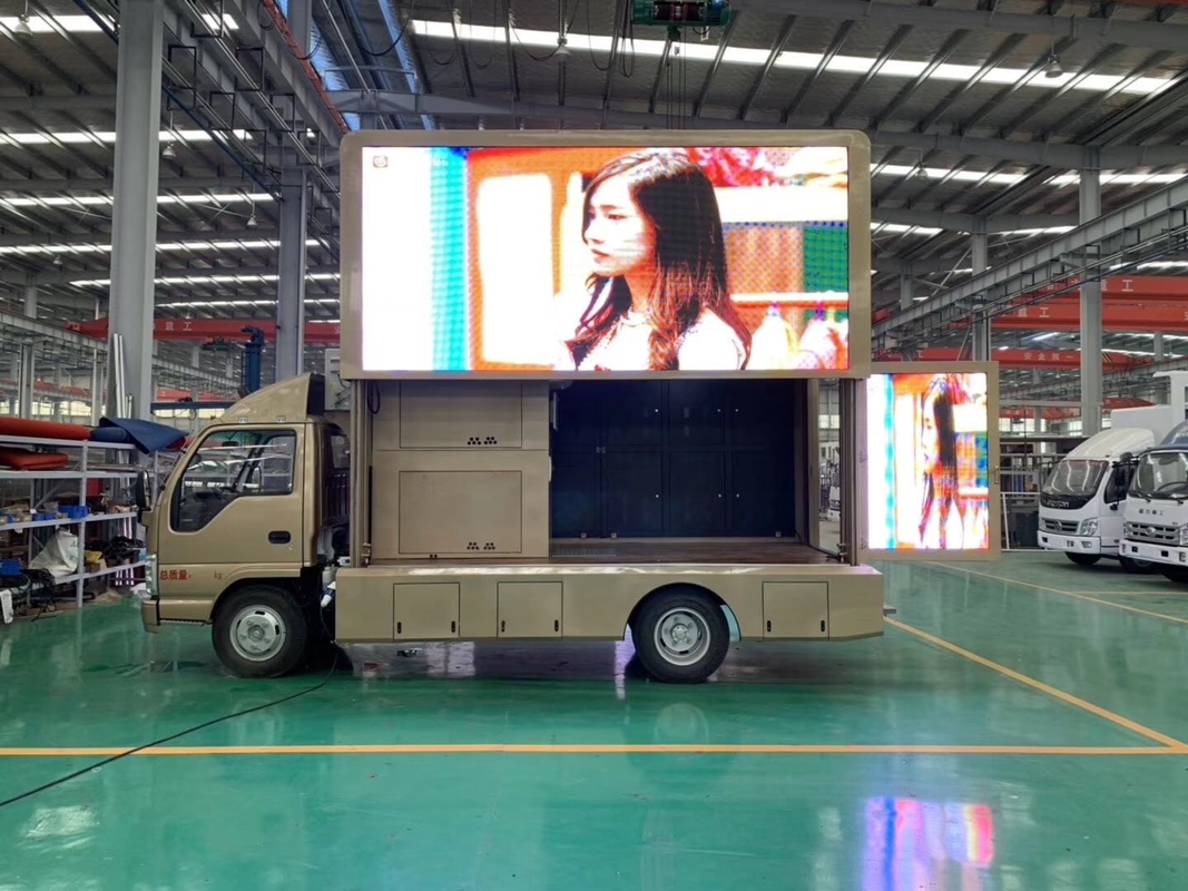 Carro con pantalla LED y audio publicidad exterior Roadshow Stage Truck Manual de diesel