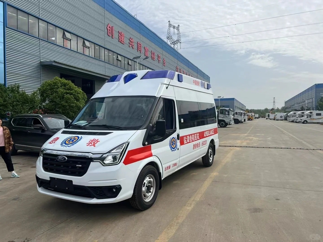 Ford personalización de la ambulancia coche vehículo 4x2 de la ambulancia coche de tránsito V348 PRO monitoreo de la UCI de emergencia de la ambulancia