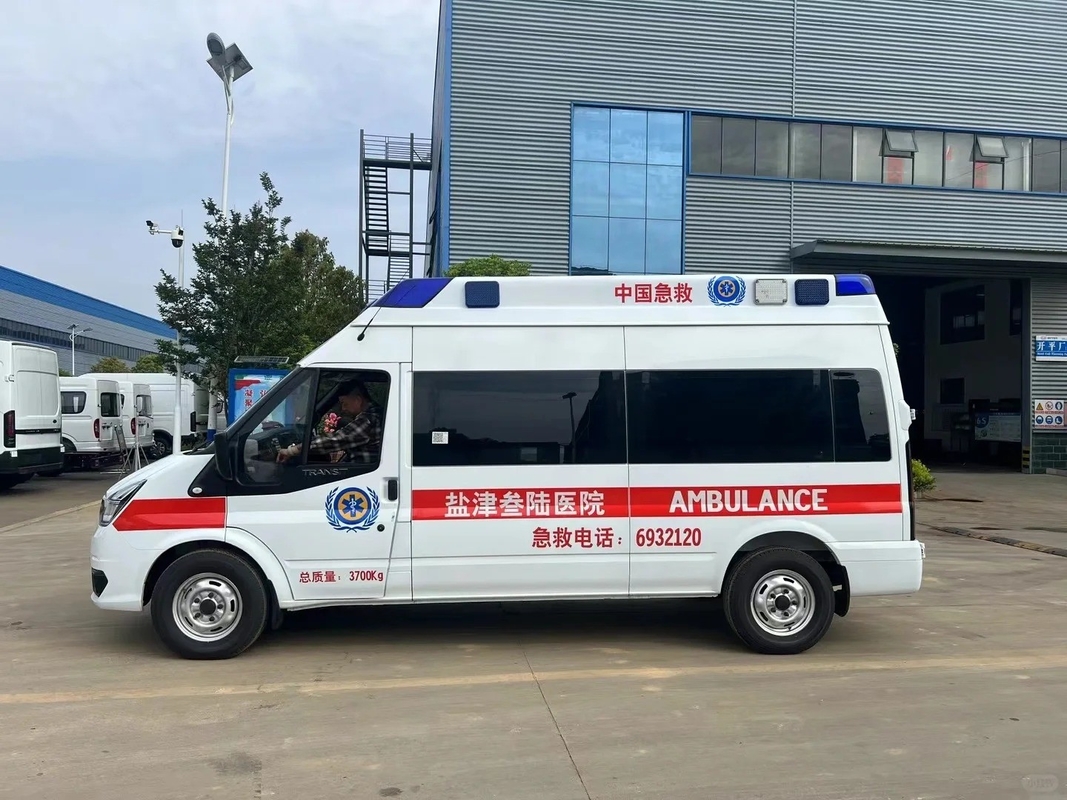 Ford personalización de la ambulancia coche vehículo 4x2 de la ambulancia coche de tránsito V348 PRO monitoreo de la UCI de emergencia de la ambulancia