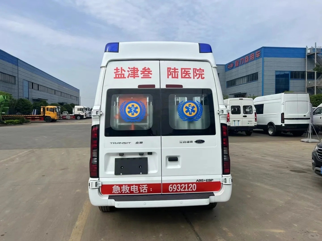 Ford personalización de la ambulancia coche vehículo 4x2 de la ambulancia coche de tránsito V348 PRO monitoreo de la UCI de emergencia de la ambulancia