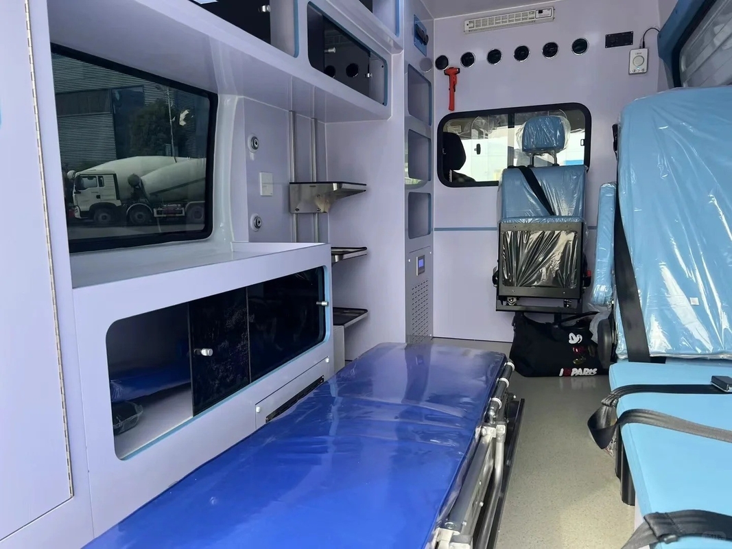 Ford personalización de la ambulancia coche vehículo 4x2 de la ambulancia coche de tránsito V348 PRO monitoreo de la UCI de emergencia de la ambulancia