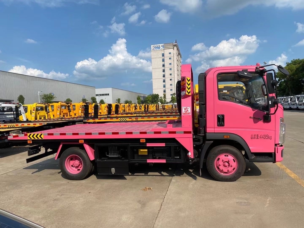 SINOTRUK HOWO 4x2 3-5 toneladas de piso ligero destructora de carga remolque camión de rescate de carreteras vehículo de recuperación para la venta