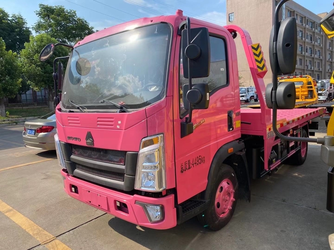 SINOTRUK HOWO 4x2 3-5 toneladas de piso ligero destructora de carga remolque camión de rescate de carreteras vehículo de recuperación para la venta
